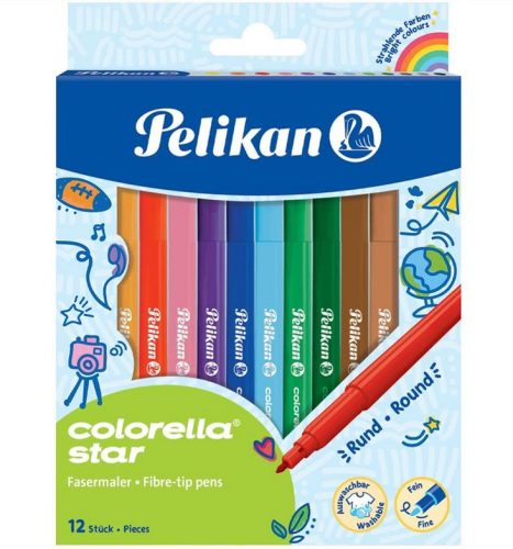 Pelikan Colorella filctoll, 12 szín, papírdobozos