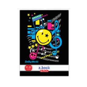 Smiley Music kockás füzet, A5/27-32 - Herlitz 