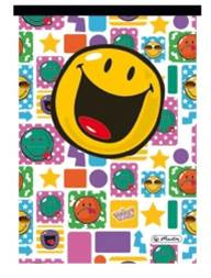 Smiley kockás füzet, színes, A4/87-32 - Herlitz (1 db)