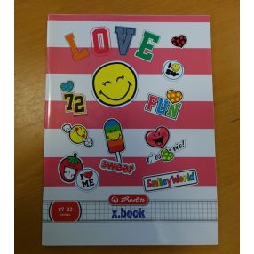 Smiley Pink kockás füzet, A4/87-32- Herlitz 