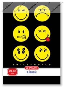 Herlitz kockás füzet, Smiley Black (A/5)