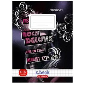   Sport - Fishbone Rock Deluxe füzet, A4/87-32, kockás - Herlitz