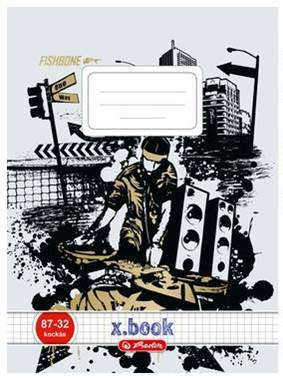 Sport - Fishbone Skate Deluxe füzet, A4/87-32, kockás - Herlitz