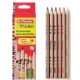 Herlitz Trilino vastag színesceruza/6 szín, natúrfa