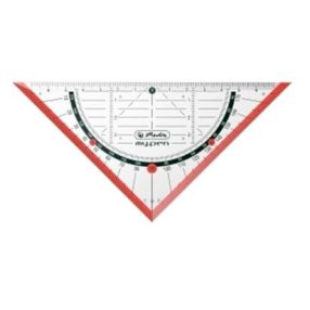   My.pen geometriai háromszög vonalzó, 16 cm (törésbiztos), Piros- Herlitz