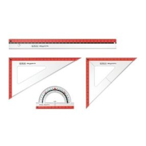 Vonalzókészlet, my.pen piros, 4 részes - Herlitz