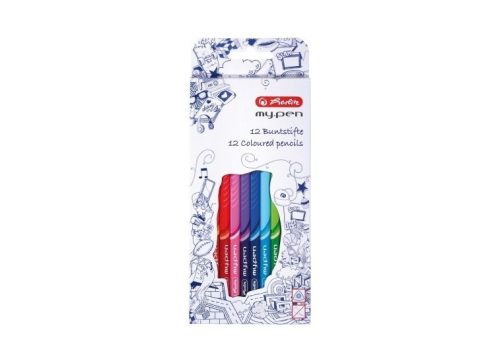Herlitz My.pen színesceruza,12 szín, trió, FSC 