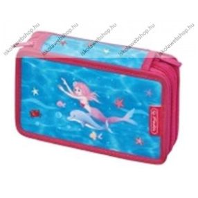   Herlitz 2 emeletes tolltartó, Delfin és Hableány, 23 részes töltött