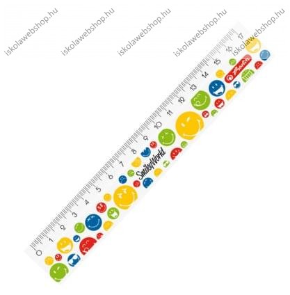 17 cm Smiley Rainbow műanyag vonalzó - Herlitz