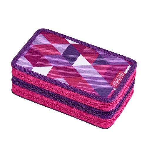 3 emeletes Herlitz tolltartó, Pink Cubes, 31 részes töltött