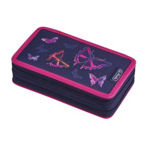   2 emeletes Herlitz tolltartó, Pillangós/Rainbow Butterfly (23 részes töltött)