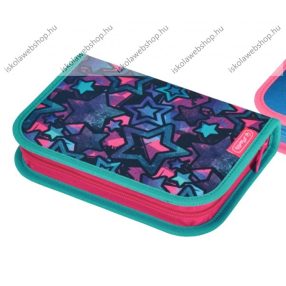   Herlitz kihajtható tolltartó, Csillagos/Stars, 2 klapnis (31 részes töltött)