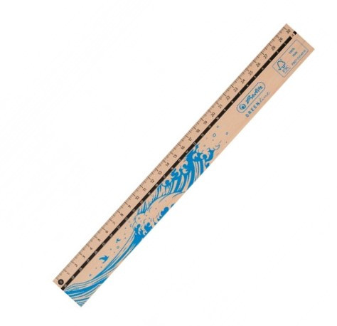 30 cm Herlitz GREENline Fa vonalzó, Blue/Kék