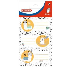 Láma iskolai etikett/füzetcimke, 9 db - Herlitz