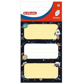 Space iskolai etikett/füzetcimke, 9 db - Herlitz