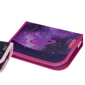   Herlitz kihajtható tolltartó, Korona/Galaxy Princess, 2 klapnis (31 részes töltött)