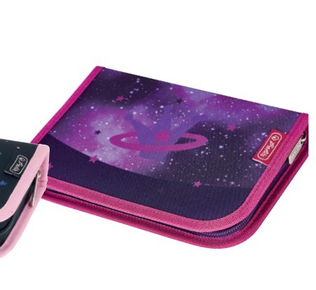 Herlitz kihajtható tolltartó, Korona/Galaxy Princess, 2 klapnis (31 részes töltött)