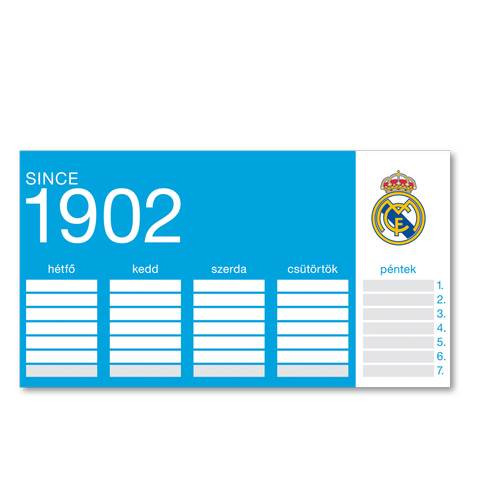 Real Madrid kétoldalas órarend  - Ars Una