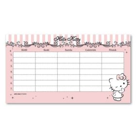 Hello Kitty kétoldalas órarend  - Ars Una