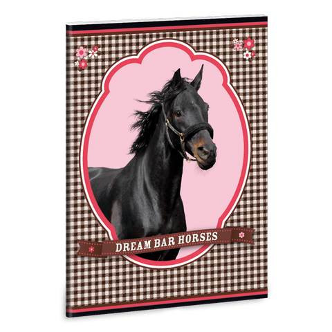 Lovas/Horse - Barna ló prémium kockás füzet, A4 - Ars Una 