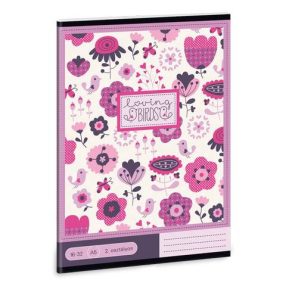   Állatos Loving Birds 2. osztályos vonalas füzet, A5 - Ars Una 