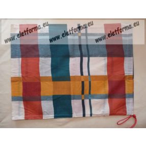 Vászon sportzsák/tornazsák, kockás 33x45 cm