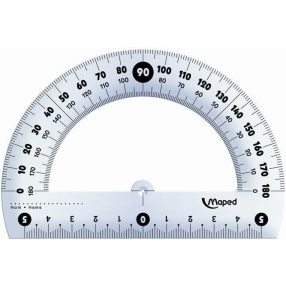   Szögmérő, MAPED "Essentials" 180°-os, átlátszó