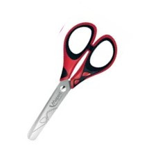 MAPED "Essentials Soft" olló, 13 cm, Fekete-Piros