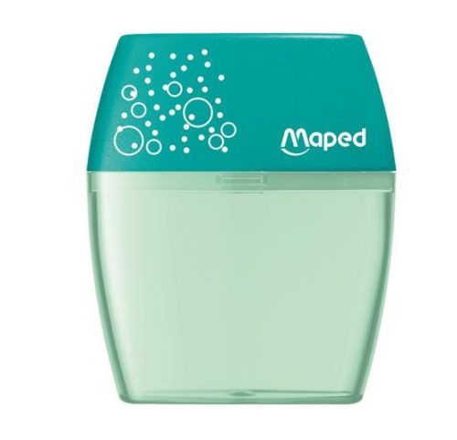 MAPED "Shaker" kétlyukú tartályos hegyező/faragó/faragó, Türkiz