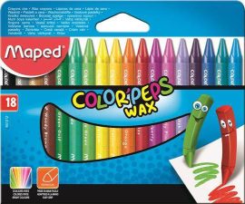 MAPED "Color'Peps Wax" zsírkréta, 18 szín