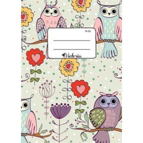   Állatos - VICTORIA Bagoly 1. osztályos vonalas füzet, 14-32