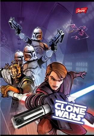 Star Wars/Clone Wars kockás füzet (1 db, vegyes minta), A5/27-32 - Unipap
