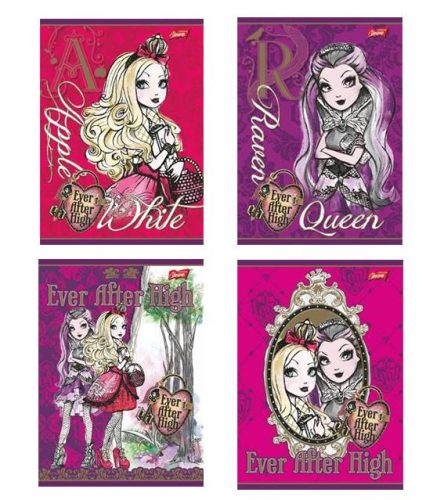 Ever After High 2. osztályos vonalas füzet, A5/16-32 (1 db, vegyes minta)