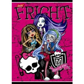  Hercegnős Monster High  Pink Fright 1. osztályos vonalas füzet (A5/14-32)