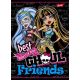 Hercegnős Monster High  Fekete Best Friend 1. osztályos vonalas füzet (A5/14-32)