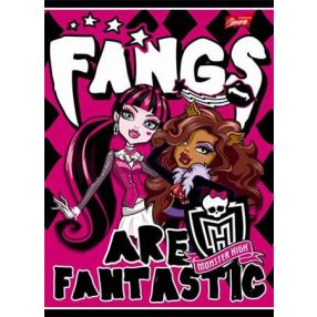   Monster High 3. osztályos vonalas füzet (1 db,vegyes minta), A5/12-32 - Unipap