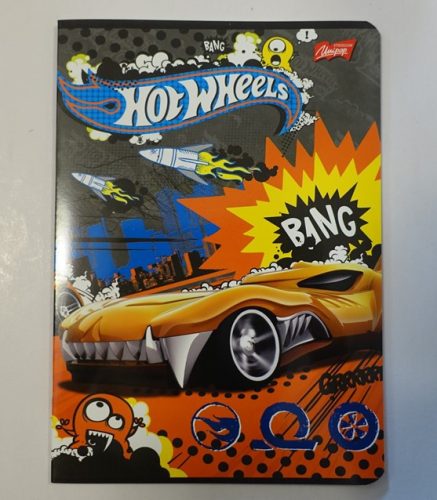 Autós/Hot wheels 2. osztályos vonalas füzet, Sárga, A5/16-32 - Unipap