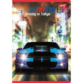   Autós - Running Kék 2. osztályos vonalas füzet (A5/16-32)