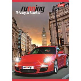   Autós - Running Piros 2. osztályos vonalas füzet (A5/16-32)