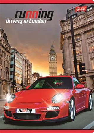 Autós - Running Piros autó 1. osztályos vonalas füzet, A5/14-32