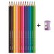 MAPED "Color'Peps" háromszögletű színesceruza ajándék hegyezővel, 12 szín 