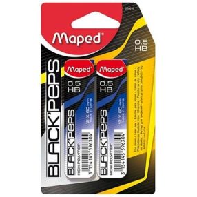    MAPED "Black Peps" grafitbél, 0,5 mm, HB, 12 szálas (2 db/csomag) 