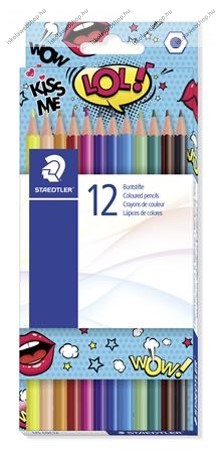STAEDTLER "Comic" színes ceruza készlet, hatszögletű, 12 szín