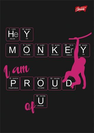 Black - Monkey A4 kockás füzet (1 db)