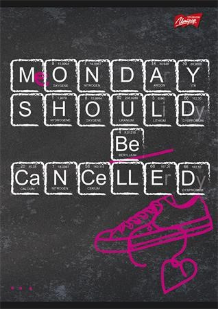 Black - Monday A4 kockás füzet (1 db)