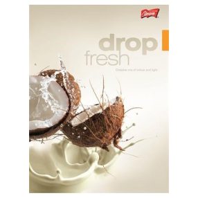 Fruit A4 kockás füzet, Kókusz/Fehér (1 db)