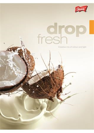 Fruit A4 kockás füzet, Kókusz/Fehér (1 db)