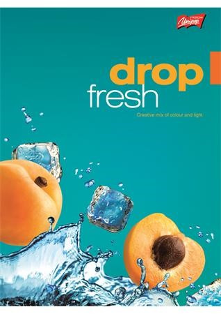 Fruit A4 kockás füzet, Barack/Zöld (1 db)