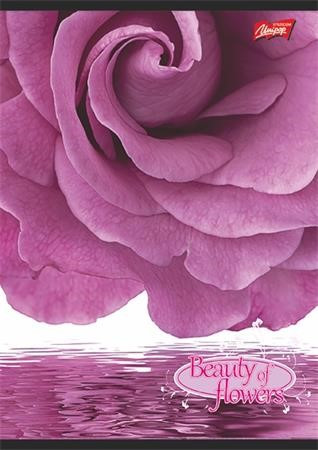 Virág - Flowers A4 kockás füzet, Pink rózsa