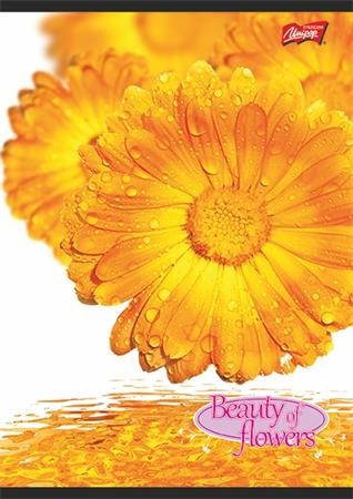 Virág - Flowers A4 kockás füzet, Sárga Virág